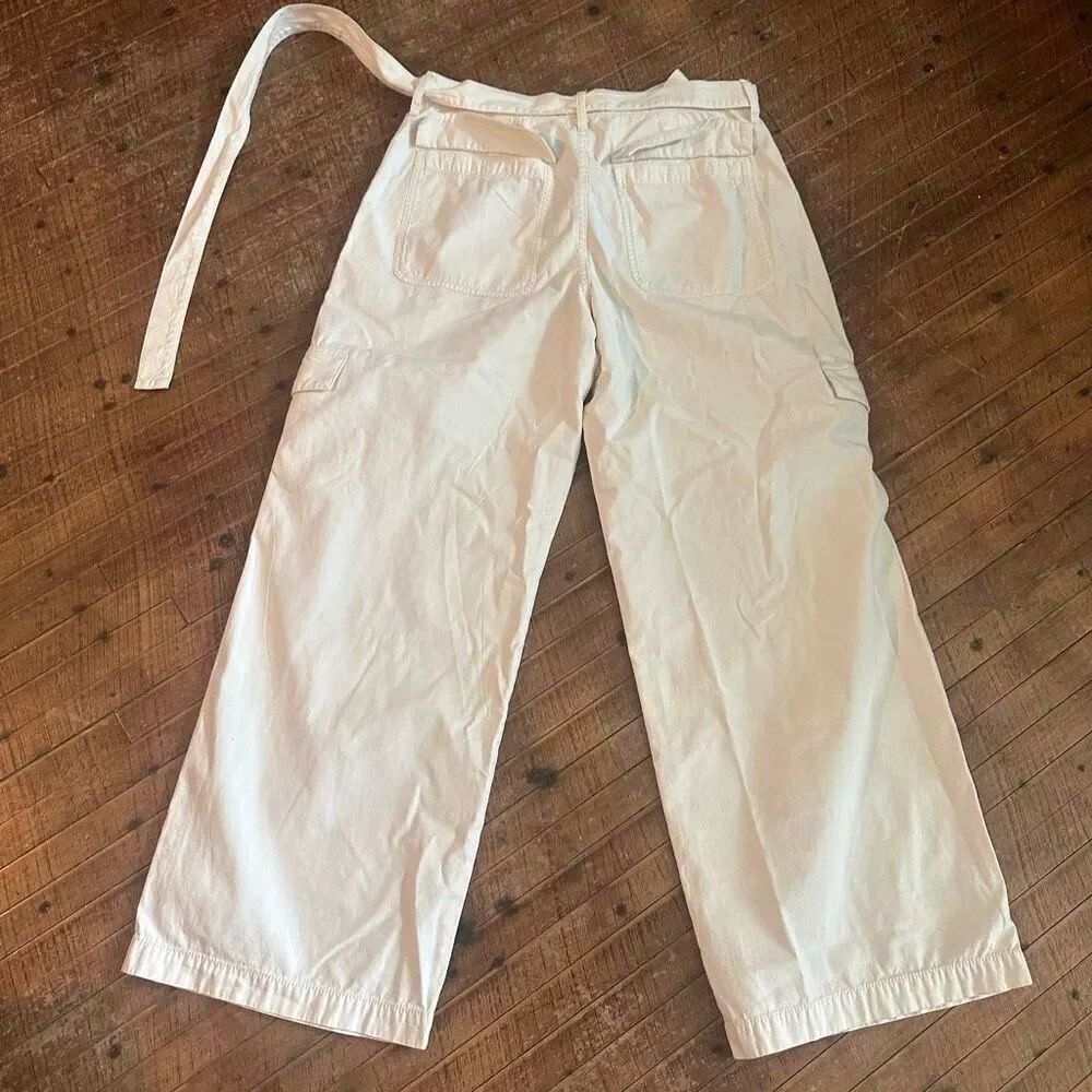 Madewell Griff wide leg cargo cream utility 31 sustainable pants - Picture 5 of 6